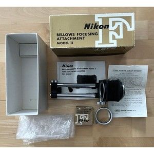 Nikon F Bellows Focusing Attachment Model II, BR2 & BR3 Adapter Rings & Manual